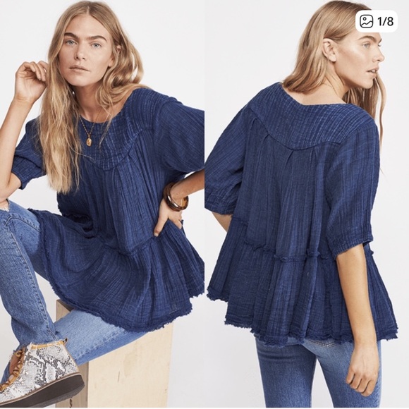 Free People - Mystery Land tunic dress top shirt blouse - Picture 2 of 8